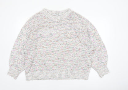 Next Womens Multicoloured L Chunky Knit Relaxed Pullover Jumper