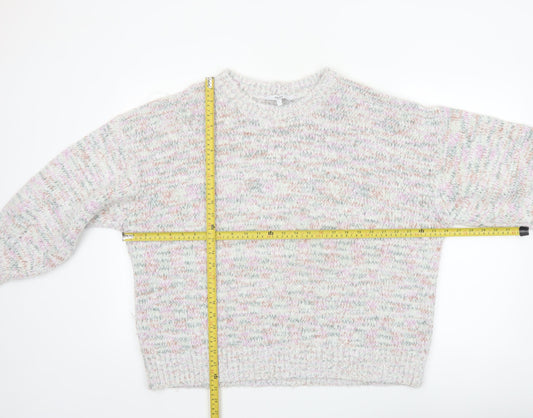 Next Womens Multicoloured L Chunky Knit Relaxed Pullover Jumper