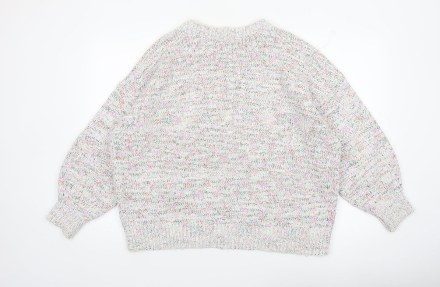 Next Womens Multicoloured L Chunky Knit Relaxed Pullover Jumper