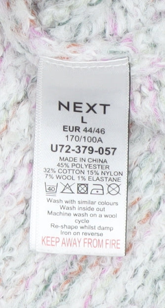 Next Womens Multicoloured L Chunky Knit Relaxed Pullover Jumper