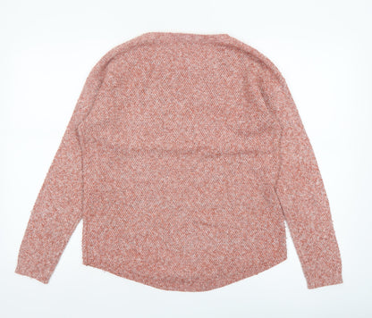 Fat Face Women’s Pink Knit Crew Neck Pullover Jumper Size 8
