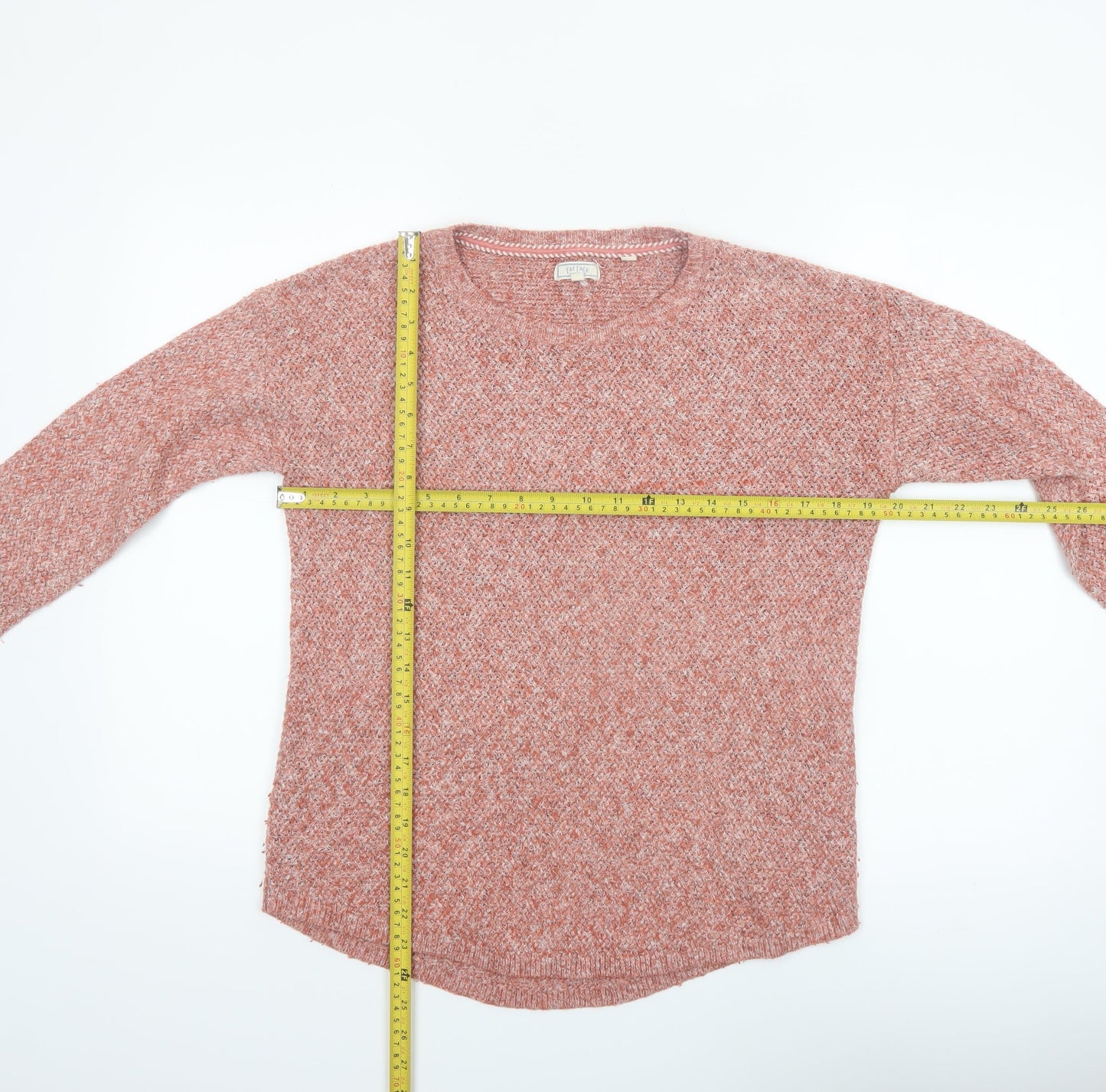 Fat Face Women’s Pink Knit Crew Neck Pullover Jumper Size 8