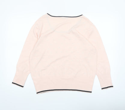 Roman Women's Pink Polka Dot Scoop Neck 3/4 Sleeve Jumper Size 20