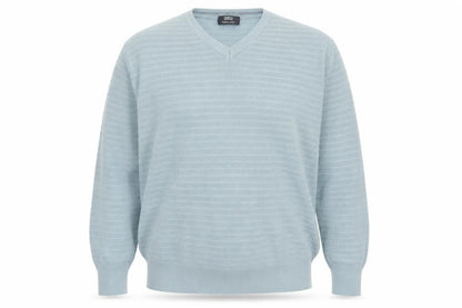 Marks and Spencer Mens Blue V-Neck Pullover Jumper Size L