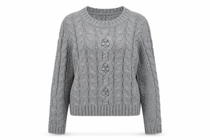 RJR.John Rocha Women’s Grey Cable Knit Jumper Size 10