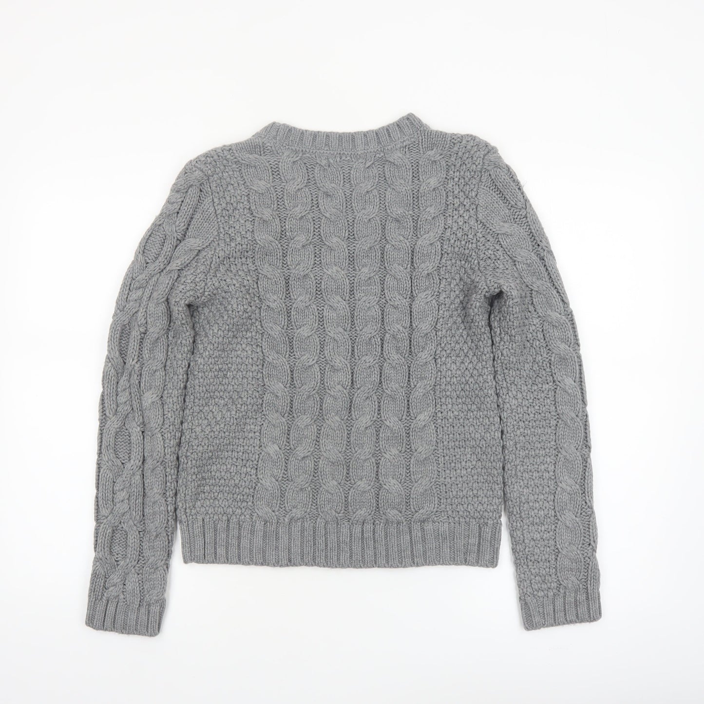 Rocha John Rocha Women’s Grey Cable Knit Jumper Size 10
