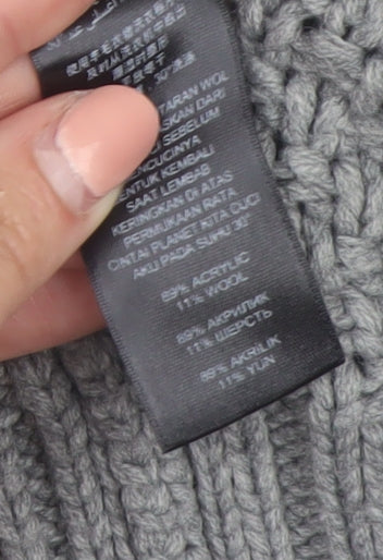 Rocha John Rocha Women’s Grey Cable Knit Jumper Size 10