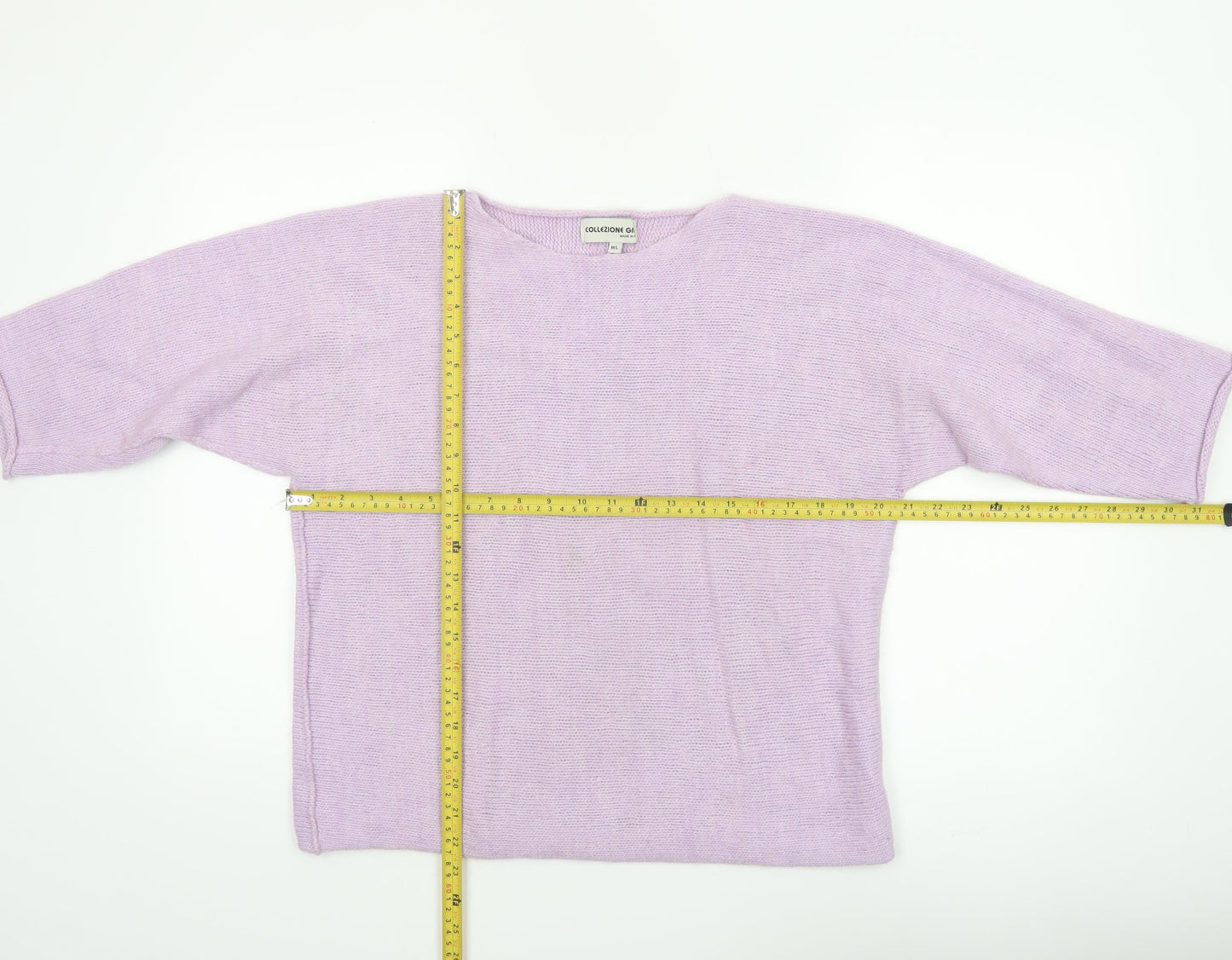 Collezione GA Women’s Purple Knit Boat Neck Pullover Jumper M/L