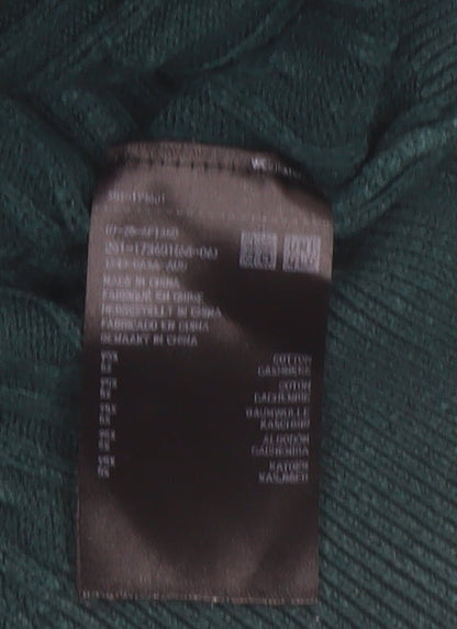 Uniqlo Womens Green Cable-Knit Crew Neck Jumper Size S