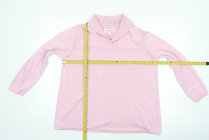 Quba & Co Women Pink Size 14 Roll Neck Jumper Long Sleeve Cotton Knit