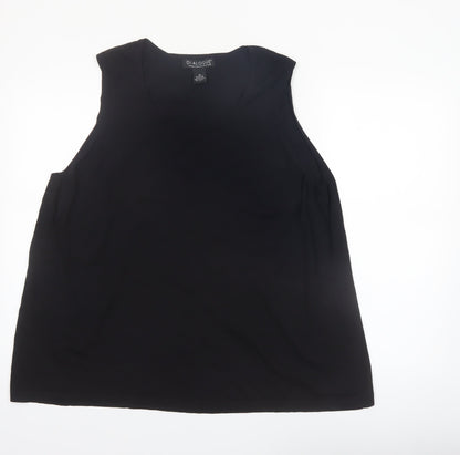 Dialogue Women's Black Plus Size 2X Sleeveless Stretch Tank Top
