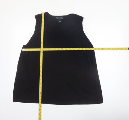 Dialogue Women's Black Plus Size 2X Sleeveless Stretch Tank Top