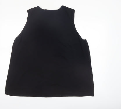 Dialogue Women's Black Plus Size 2X Sleeveless Stretch Tank Top