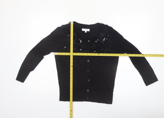 Rocha John Rocha Women’s Black Beaded Sequin Cardigan Size 10