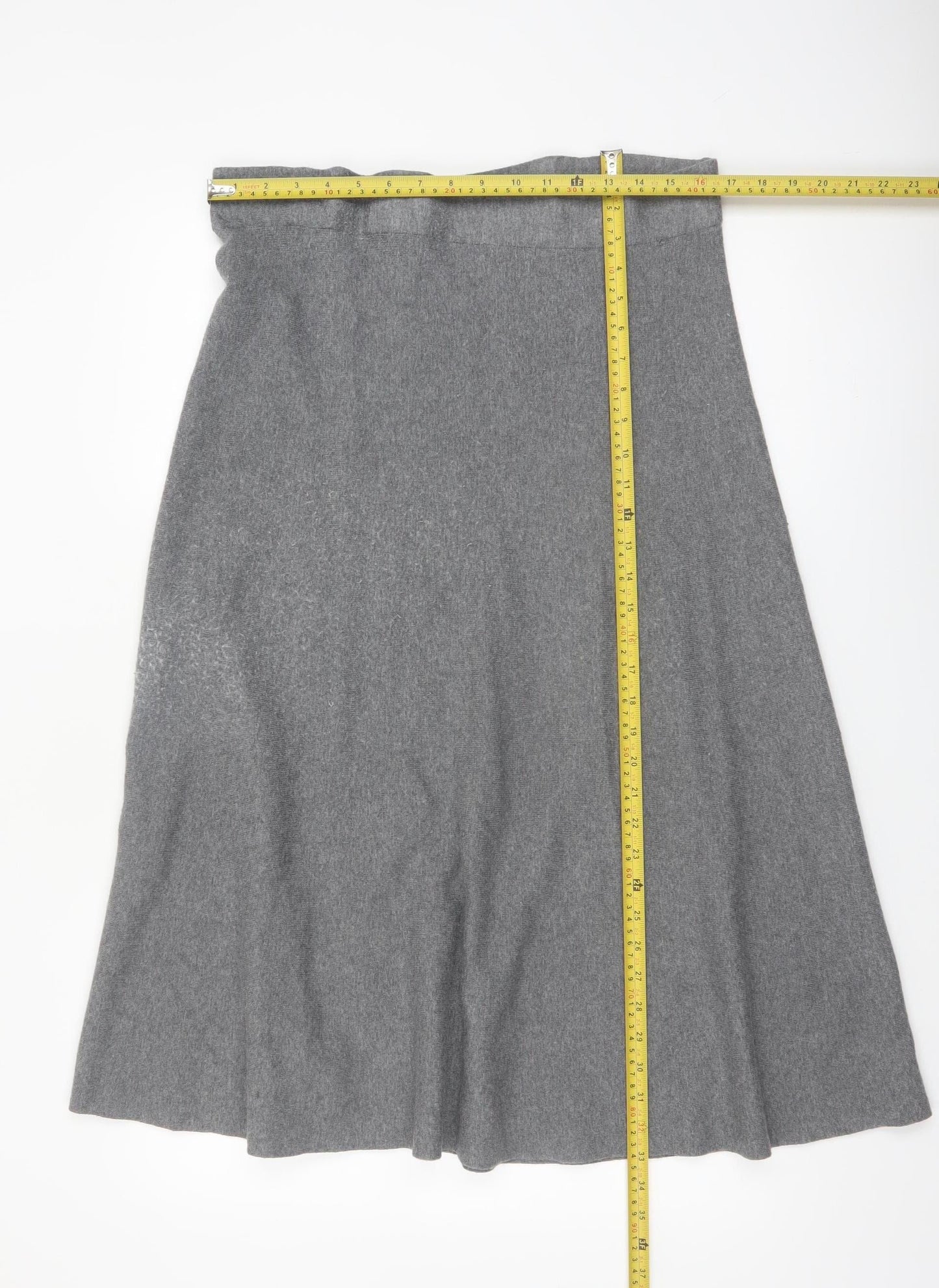 Marks and Spencer Women’s Grey A-Line Knit Midi Skirt Size 18