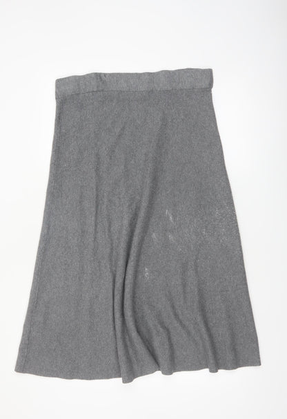 Marks and Spencer Women’s Grey A-Line Knit Midi Skirt Size 18