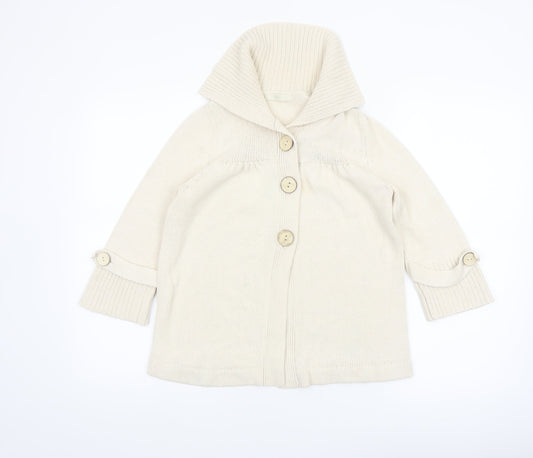 Marks and Spencer Women’s Beige Collared Cardigan UK 12 Knit
