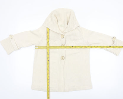 Marks and Spencer Women’s Beige Collared Cardigan UK 12 Knit
