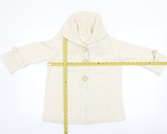 Marks and Spencer Women’s Beige Collared Cardigan UK 12 Knit