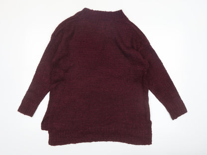 Cashel Womens Red V-Neck Knit Pullover Jumper Size S