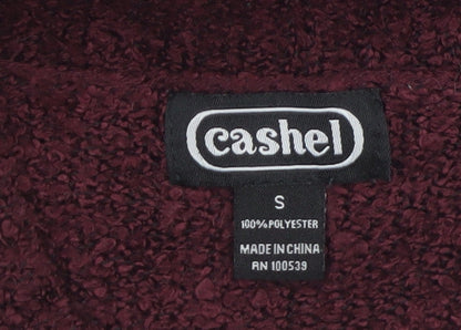 Cashel Womens Red V-Neck Knit Pullover Jumper Size S