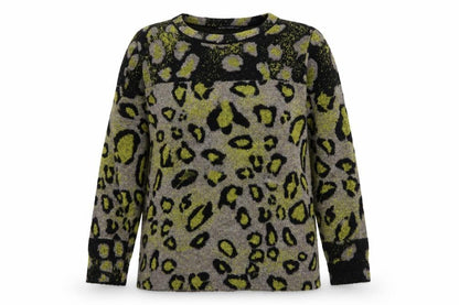 Betty Barclay Women's Multicoloured Leopard Knit Jumper Size 18