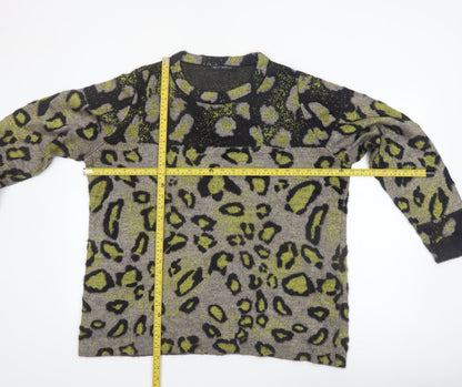 Betty Barclay Women's Multicoloured Leopard Knit Jumper Size 18