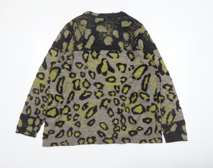 Betty Barclay Women's Multicoloured Leopard Knit Jumper Size 18