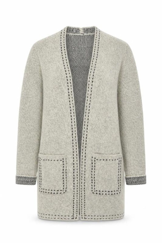 Paramour Women's Grey Cardigan Knit Long Sleeve Open Front S