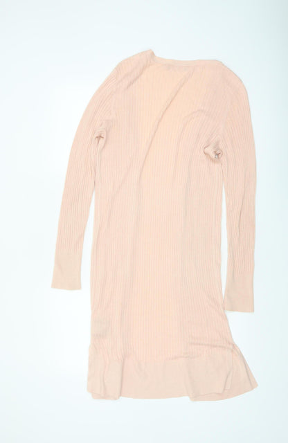 Oasis Women Pink Lightweight Longline Viscose Cardigan M