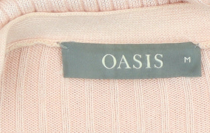 Oasis Women Pink Lightweight Longline Viscose Cardigan M