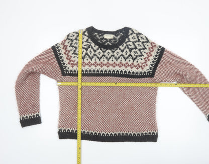 Marks and Spencer Women Multicoloured Fair Isle Knit Jumper Size 14