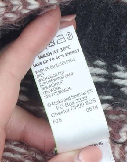Marks and Spencer Women Multicoloured Fair Isle Knit Jumper Size 14