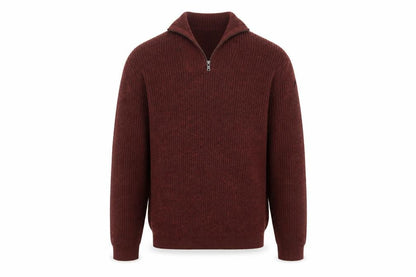 Marks and Spencer Men’s Brown Wool Blend 1/2 Zip Jumper XL