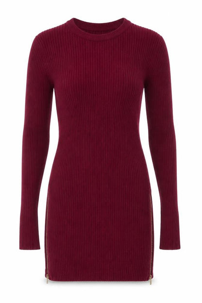 V by Very Women’s Red Knit Long Sleeve Bodycon Mini Dress UK 10
