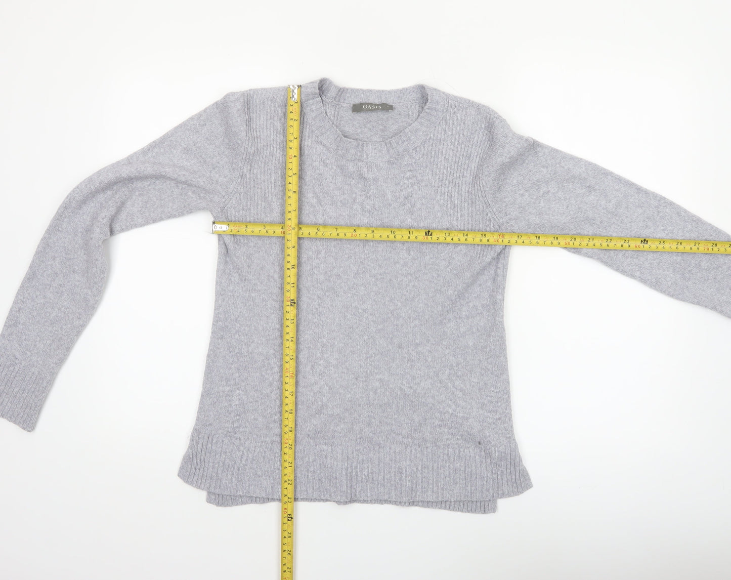 Oasis Women’s Grey Crew Neck Knit Jumper Size S