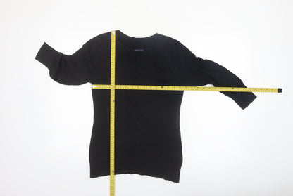 Gap Women’s Black Cotton Crew Neck Long Sleeve Jumper M