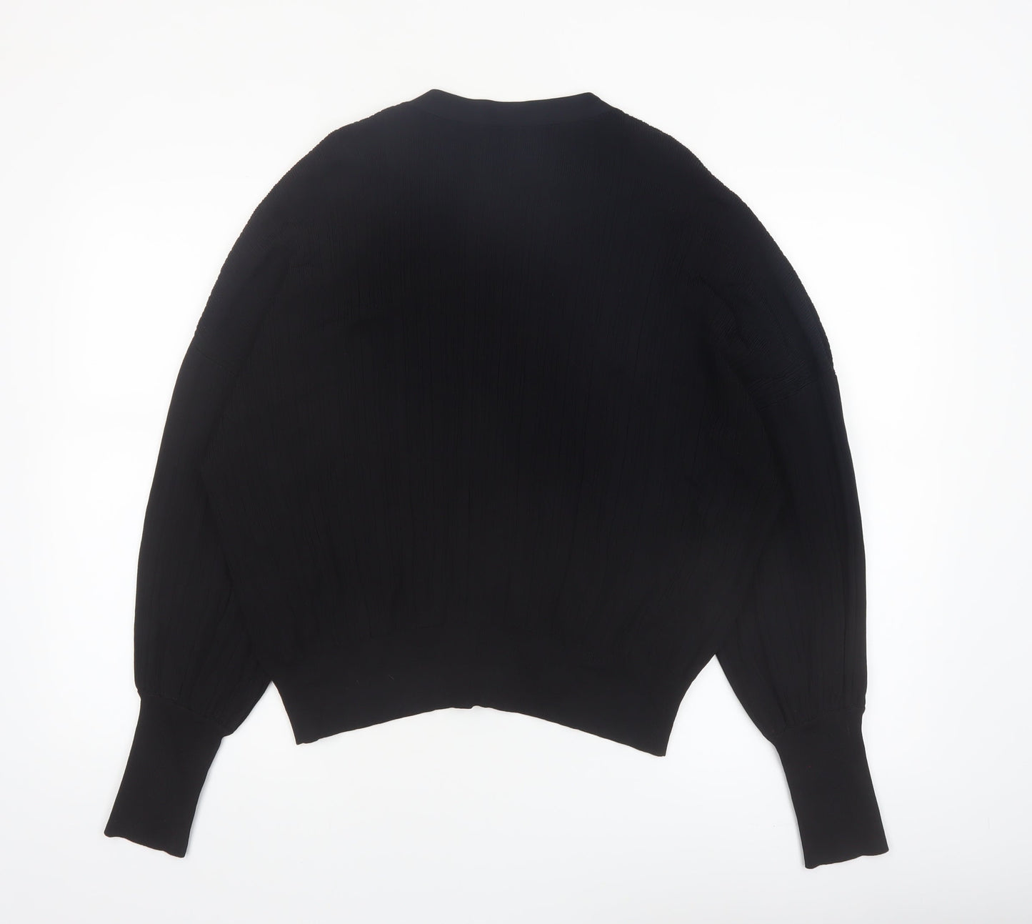 Marks and Spencer Women's Black XL V-Neck Button Knit Cardigan