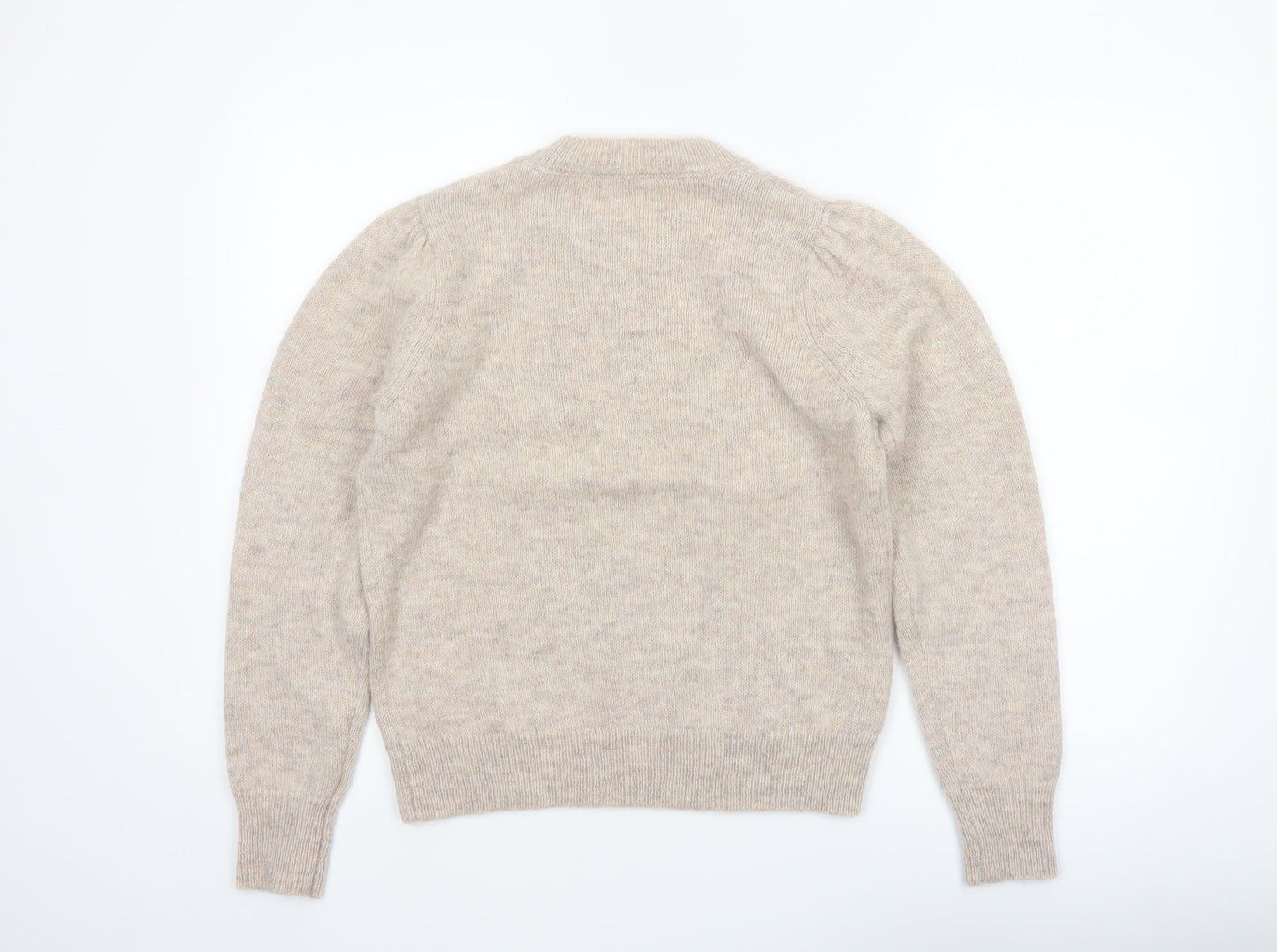 Hush Women Beige Alpaca Wool Blend Pullover Jumper S
