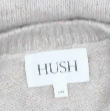 Hush Women Beige Alpaca Wool Blend Pullover Jumper S