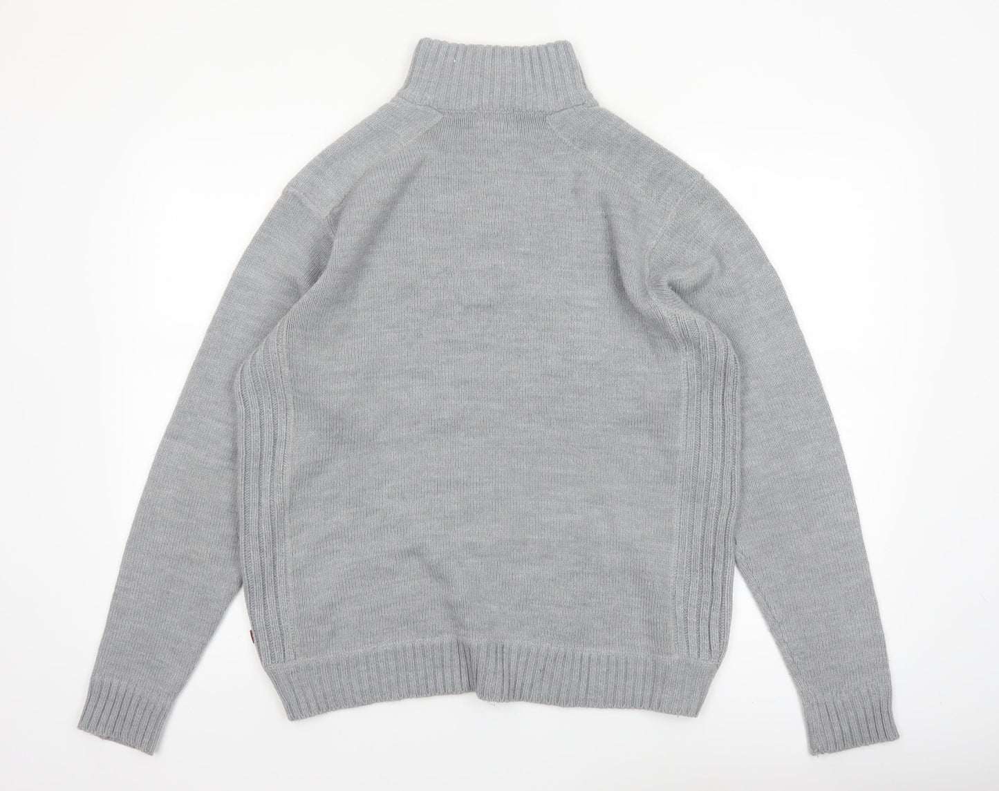 Pierre Cardin Men's Grey 1/2 Zip Knit Jumper M