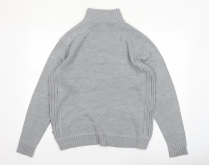 Pierre Cardin Men's Grey 1/2 Zip Knit Jumper M