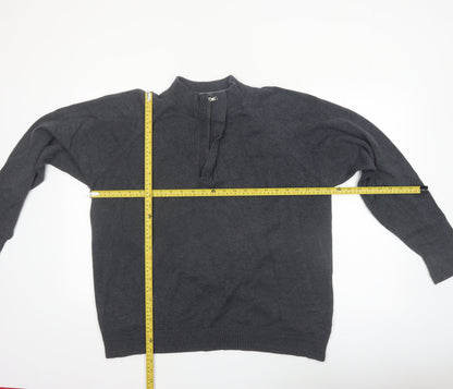Marks and Spencer Men’s Grey XL 1/4 Zip Cotton Jumper