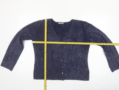 Marks and Spencer Womens Light Navy V-Neck Cardigan Size 16