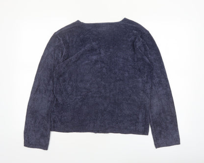 Marks and Spencer Womens Light Navy V-Neck Cardigan Size 16