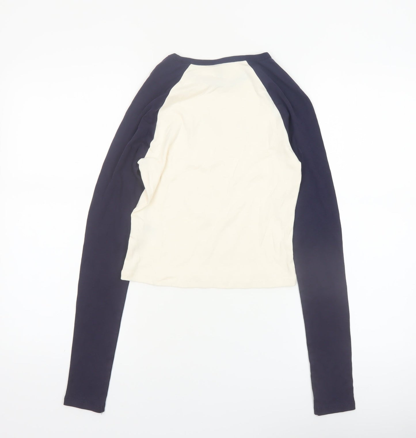 H&M Divided Women's Multicoloured Cropped Long Sleeve T-Shirt Size S