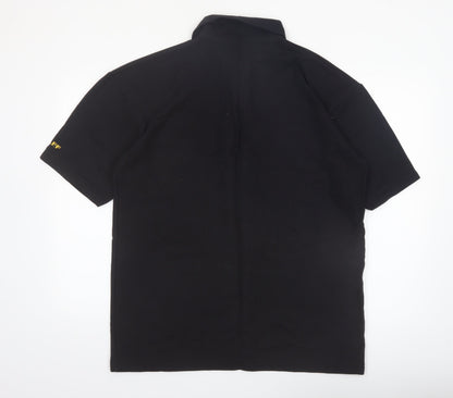 Guinness Men's Black Embroidered Logo Polo Shirt Size M