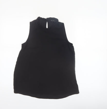 New Look Women's Black High Neck Sleeveless Blouse Size 6