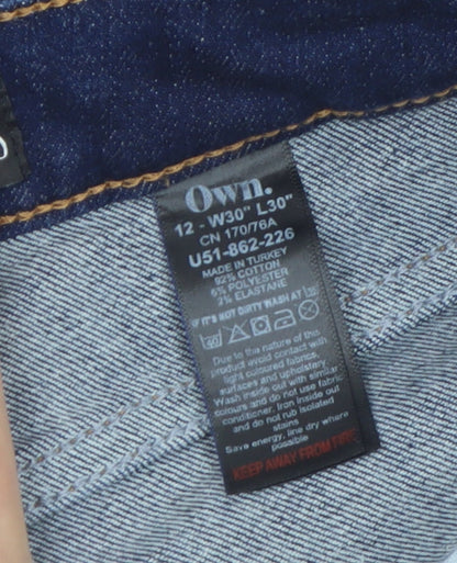 Own Women's Blue Bootcut Stretch Denim Jeans Size 12 Regular
