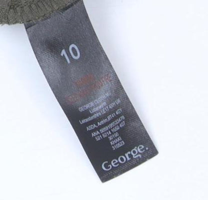 George Women’s Green Wide-Leg Cargo Trousers Size 10 Viscose